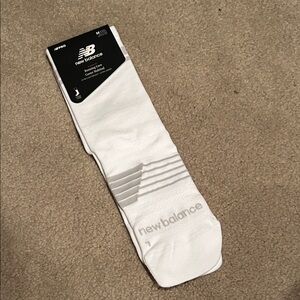 New Balance White Athletic Crew Socks